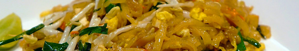 Eating Buffet Thai Vegetarian at Sukhothai Restaurant restaurant in Bellevue, WA.